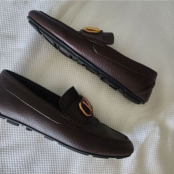 Valentino Garavani leather driver slip on loafers MYtheresa main image 8